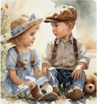 Puzzle Diamantová maľba: Priateľstvo 30x40cm