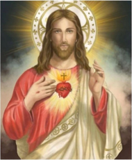 Puzzle Diamant painting: Jesus with a heart 30x40 cm