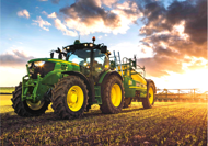 Puzzle Diamant painting: John Deere tractor in the field 30x40 cm
