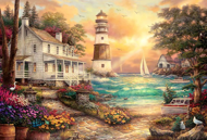 Puzzle Diamant painting: Lighthouse by the sea 30x40 cm