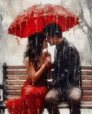 Puzzle Cuadro Diamant: El amor en todas las estaciones 30x40cm