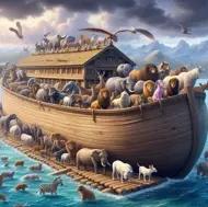 Puzzle Diamant painting: Noah's Ark 30x40cm
