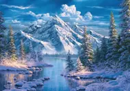 Puzzle Dijamantna slika: Rijeka u planinskoj dolini 30x40 cm