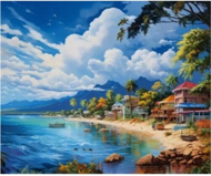 Puzzle Diamantmalerei: Sonnenstrand 30x40 cm