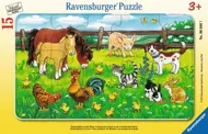 Puzzle Hospodárske zvieratá na lúke