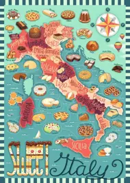 Puzzle Carte de l'Italie - Sweet