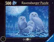 Puzzle Sovy v mesačnom neóne