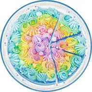 Puzzle Dúhová torta. okrúhle