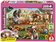 Puzzle Vrtni piknik za pse in mačke