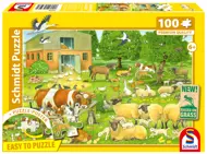 Puzzle Živalske družine na kmetiji