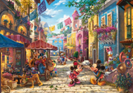 Puzzle Beschädigte Box Kinkade: Disney, Mickey & Minnie in Mexiko