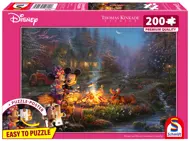 Puzzle Thomas Kinkade: Mickey und Minnie Sweetheart Campfire