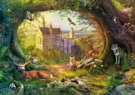 Puzzle Rozprávkový hrad a lesné kúzla