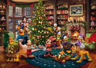 Puzzle Thomas Kinkade: Mickey a Minnie strihajú stromček