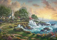 Puzzle Thomas Kinkade: Prímorský prístav