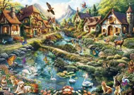 Puzzle Dedina na okraji lesa