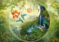 Puzzle Yin & Yang V lese kolibríkov