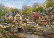 Puzzle Thomas Kinkade: Leto v Cobblestone Village