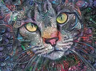 Puzzle Psychedelická mačička