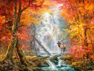 Puzzle Vodopády Wapiti