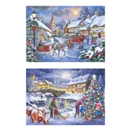 Puzzle 2x500 Vianoce prichádzajú XL