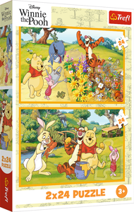 Puzzle 2x24 Kubuś: Dzień w ogrodzie