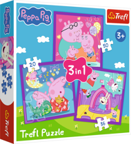 Puzzle Zvyky prasiatka Peppa 3v1