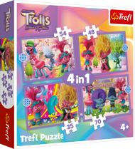 Puzzle 4v1 Adventures of Colorful Trolls