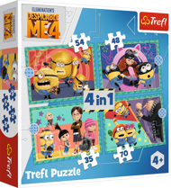 Puzzle Minions locos 4 contra 1