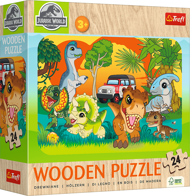 Puzzle Maak kennis met de houten dinosaurussen