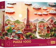 Puzzle 3D-Effekt Papierkunst Paris