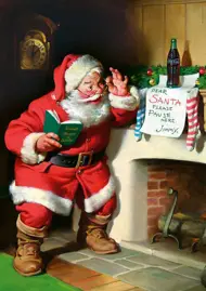 Puzzle Coca-Cola: Papai Noel na lareira