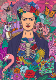 Puzzle Frida Kahlo: Rozkvitnutá duša