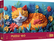 Puzzle Papierové umenie: Mačka