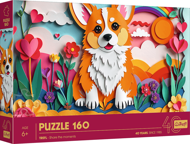 Puzzle Papierové umenie: Psík