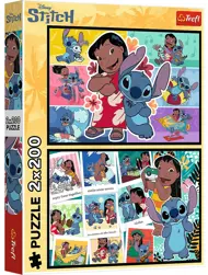 Puzzle 2x200 La feliz vida de Stitch