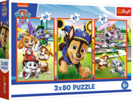 Puzzle 3x80 Paw Patrol:  A dog´s gang