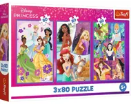 Puzzle 3x80 Princesses friends