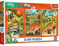 Puzzle 3x80 Trefliks en el mundo de los dinosaurios