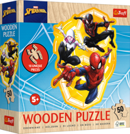 Puzzle Spiderman pripravený v akcii drevený