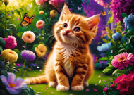 Puzzle A charming kitten