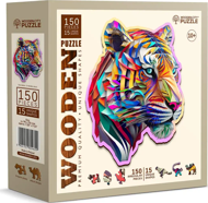 Puzzle Colorful Tiger wooden