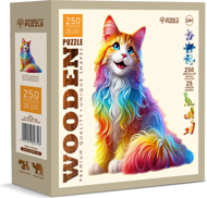Puzzle Cat Fantasy drevené