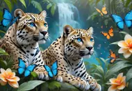 Puzzle Dvaja leopardi