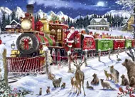 Puzzle Moș Crăciun Express SUA