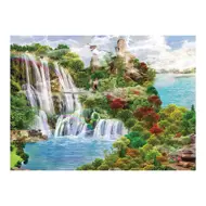 Puzzle Les a vodopád