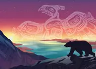 Puzzle Thunderbird and Bear