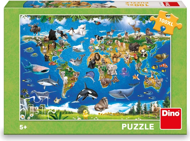 Puzzle Állatok térképe