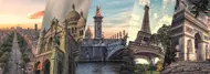 Puzzle Paríž koláž panoráma