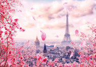 Puzzle Eiffel Tower in pink